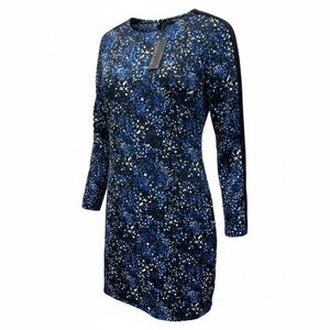 Banana Republic Blue and Black Long Sleeve Dress size 8